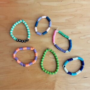 Colorful Beaded Kids Bracelets Set